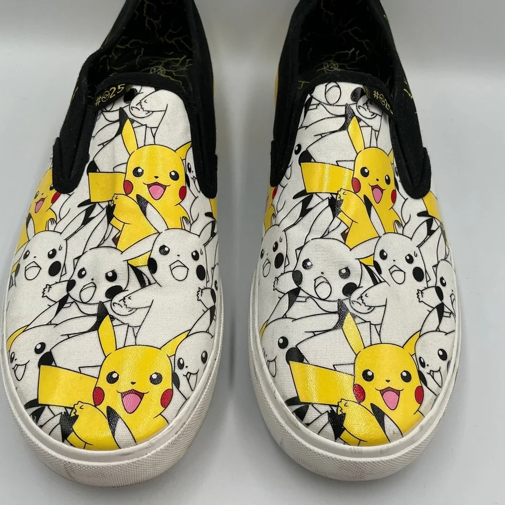 Pokemon Pikachu 25‎ Slip On Shoes Men's Size 12 Nintendo Yellow Black